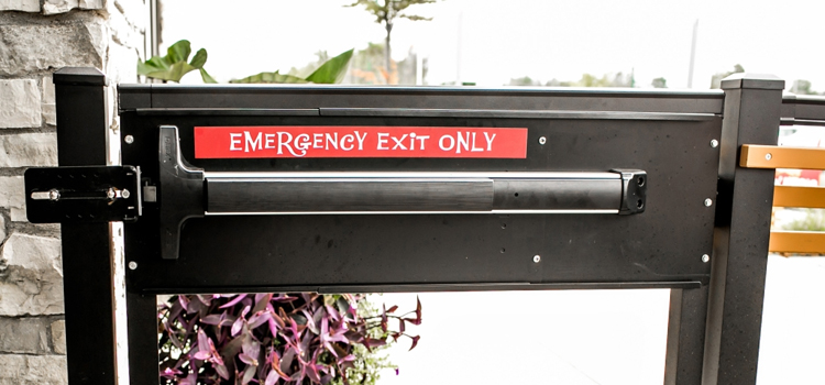emergency push bar installation in San Rafael