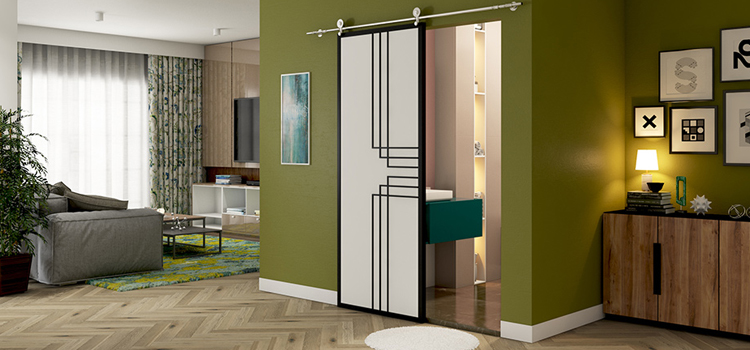 sliding bathroom door installation in San Rafael